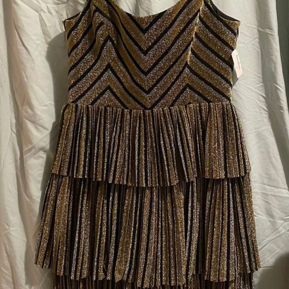 XL Dress the Population - gold and black dress NWT - Picture 4 of 11